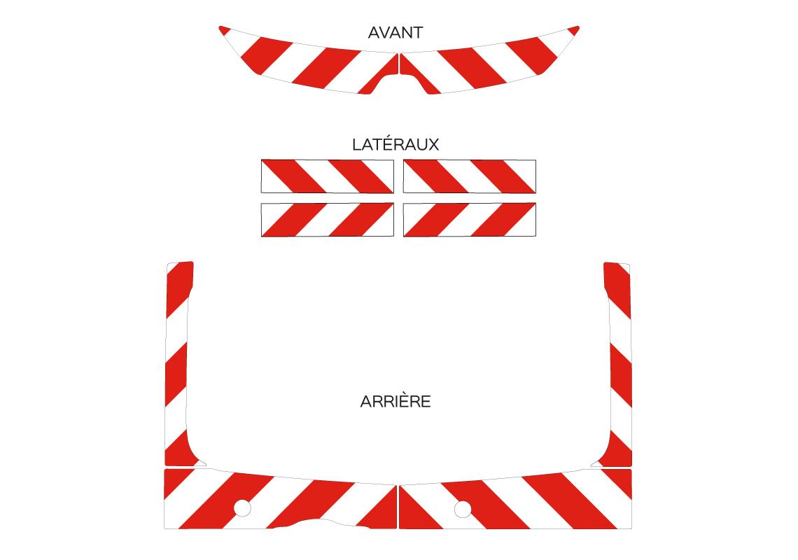 Vorgeschnittenes Markierungsset Klasse A RENAULT TRAFIC 2014-2019